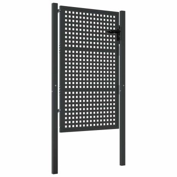Antracit színű acél kerti kapu 100 x 125 cm