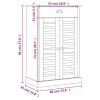 Vigo tömör fenyőfa cipőszekrény 60x35x96 cm