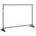 2 db fekete acél háttérállvány 305 x 243 cm