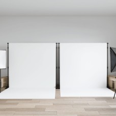 2 db fekete acél háttérállvány 305 x 243 cm