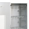Horganyzott acél bbq füstölőkemence faaprítékkal 44,5x29x110 cm