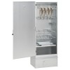 Horganyzott acél bbq füstölőkemence faaprítékkal 44,5x29x110 cm