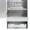 Horganyzott acél bbq füstölőkemence faaprítékkal 44,5x29x110 cm