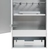Horganyzott acél bbq füstölőkemence faaprítékkal 44,5x29x83 cm