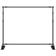 Fekete acél háttérállvány 254x243 cm