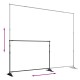 Fekete acél háttérállvány 305x243 cm Fekete acél háttérállvány 305x243 cm