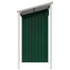 Zöld kerti fészer meghosszabbított tetővel 277x107x181 cm