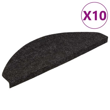10 db antracitszürke öntapadó lépcsőszőnyeg 65 x 22,5 x 3,5 cm