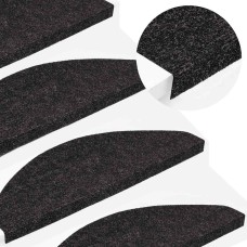 10 db antracitszürke öntapadó lépcsőszőnyeg 65 x 22,5 x 3,5 cm
