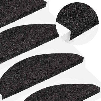 10 db antracitszürke öntapadó lépcsőszőnyeg 65 x 22,5 x 3,5 cm