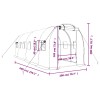 Zöld acélvázas melegház 12 m² 6 x 2 x 2 m