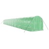 Zöld acélvázas melegház 44 m² 22 x 2 x 2 m