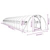 Fehér acélvázas melegház 54 m² 18 x 3 x 2 m