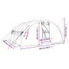 Zöld acélvázas melegház 20 m² 5 x 4 x 2,3 m
