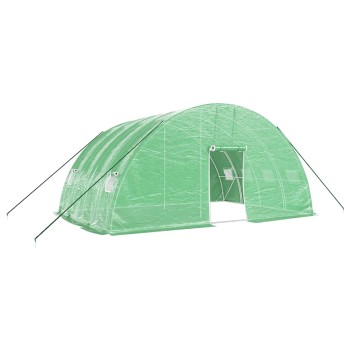 Zöld üvegház acélvázzal 24 m² 6x4x2,85 m