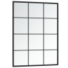 2 db fekete fém fali tükör 80x60 cm