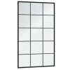 2 db fekete fém fali tükör 100x60 cm