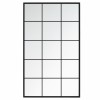 2 db fekete fém fali tükör 100x60 cm