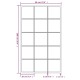 6 db fekete fém fali tükör 100x60 cm 6 db fekete fém fali tükör 100x60 cm
