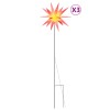 3 db összecsukható tüskés piros led-es karácsonyi lámpa 57 cm