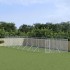 Ezüstszínű kültéri horganyzott acél kutyakennel 4 x 16 x 2 m