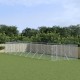 Ezüstszínű kültéri horganyzott acél kutyakennel 4 x 16 x 2 m