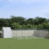 Ezüstszínű horganyzott acél kutyakennel tetővel 6x6x2,5 m