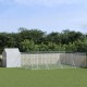 Ezüstszínű horganyzott acél kutyakennel tetővel 6x6x2,5 m