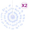 2 db karácsonyi hideg fehér csillagfény 140 db led 17 cm