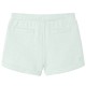 Vegyes világos mentaszínű gyerekrövidnadrág húzózsinórral 140