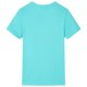 Aqua színű rövid ujjú gyerekpóló 140