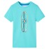 Aqua színű rövid ujjú gyerekpóló 116