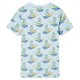Világoskék rövid ujjú gyerekpizsama 128