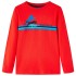 Piros hosszúujjú gyerekpóló 116