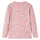 Világos rózsaszín hosszú ujjú gyerekpizsama 128