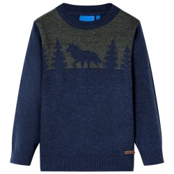 Gyerek pulóver kötött navy 92