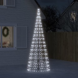 Hideg fehér karácsonyfa lámpa zászlórúdon 550 led-del 300 cm