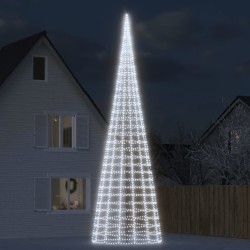 Hideg fehér karácsonyfa lámpa zászlórúdon 3000 led-del 800 cm