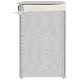 Fehér polyrattan szennyeskosár 2 rekesszel 53x33x57 cm