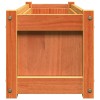Viaszbarna tömör fenyőfa kerti virágláda 90 x 31 x 31 cm