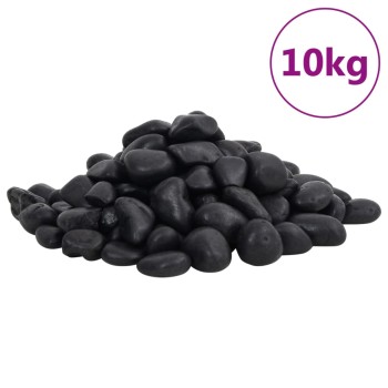 10 kg fekete csiszolt kavics 2-5 cm
