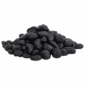 10 kg fekete csiszolt kavics 2-5 cm