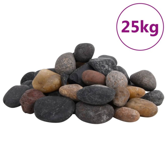 Vegyes színű csiszolt kavics 5-8 cm 25 kg Vegyes színű csiszolt kavics 5-8 cm 25 kg