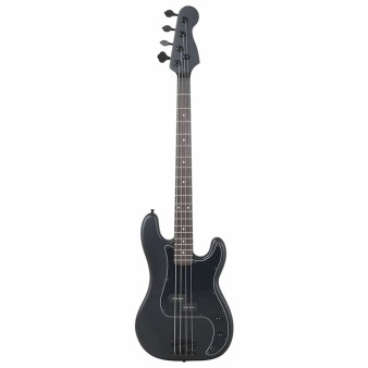 Fekete elektromos basszusgitár kezdőknek puhatokkal 4/4 46"