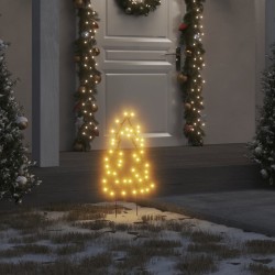 Karácsonyfa fénydekoráció 3 db cövekkel 50 led 29 cm