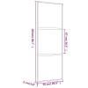 Aranyszínű esg tejüveg és alumínium tolóajtó 76 x 205 cm
