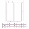 Aranyszínű esg tejüveg és alumínium tolóajtó 76 x 205 cm