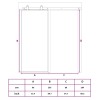 Aranyszínű esg tejüveg és alumínium tolóajtó 90 x 205 cm