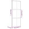 Aranyszínű esg tejüveg és alumínium tolóajtó 76 x 205 cm