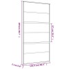 Aranyszínű átlátszó esg üveg és alumínium tolóajtó 102,5x205 cm